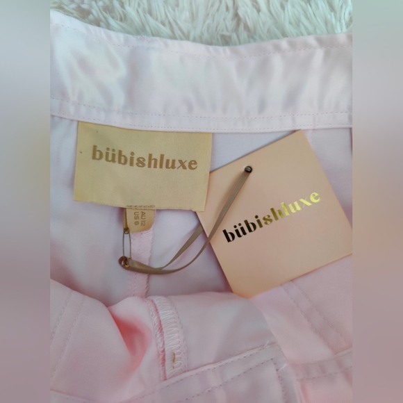 Bubish Luxe Lara Pink Cargo Pant US Size 8 Satin NWT - Picture 10 of 14